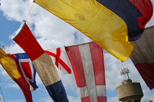 Flags at LASSCO Three Pigeons