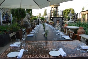 Long Table laid for a table of 32 at The Three Pigeons earlier this month!