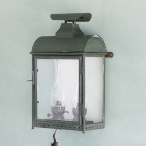 Stable lantern with two simulated oil lamp fittings-0