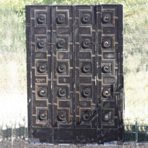 A pair of English bronze doors,-0