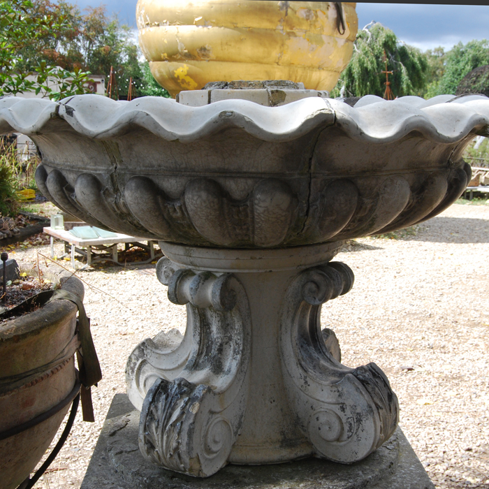 A glazed stoneware fountain bowl-118141