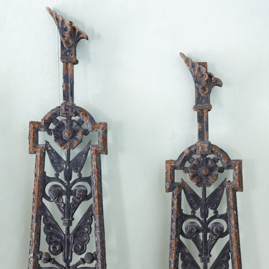 A series of cast-iron Aesthetic Movement staircase spindles-115948