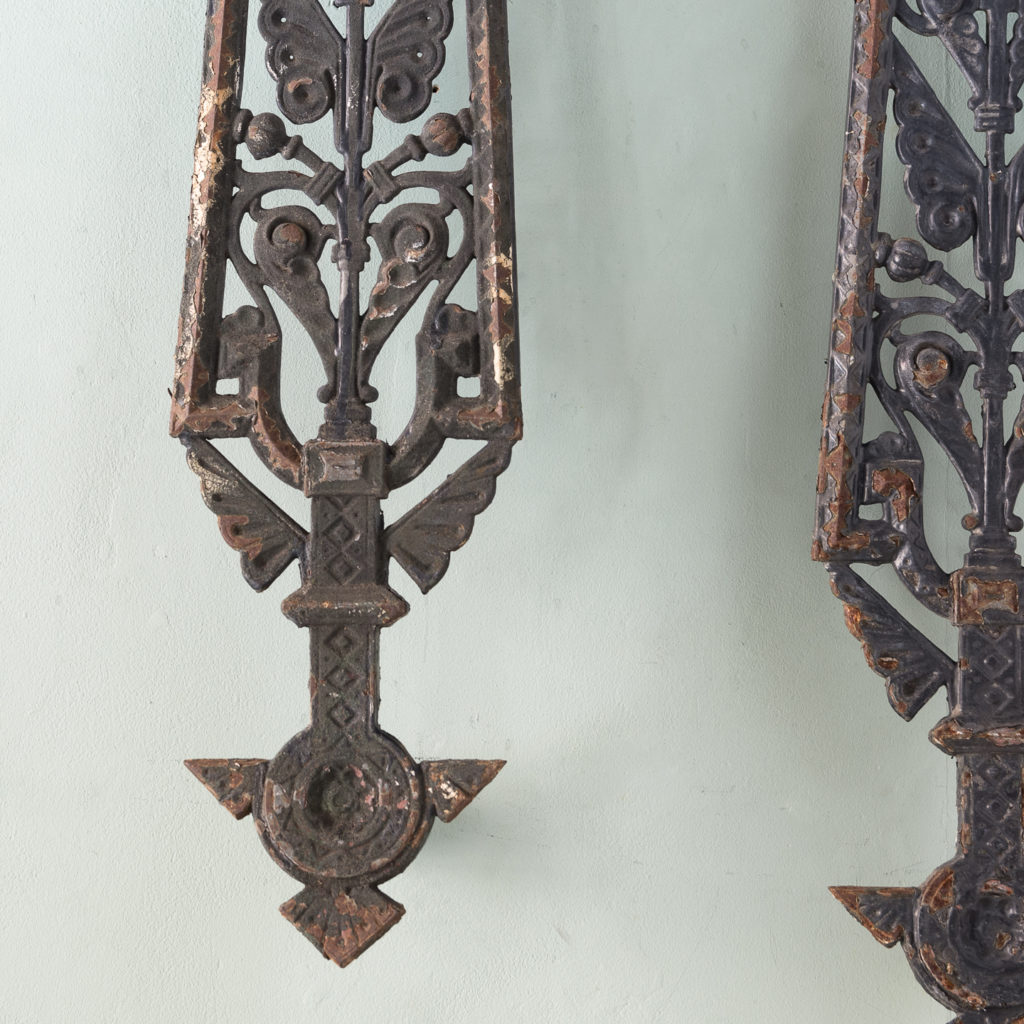 A series of cast-iron Aesthetic Movement staircase spindles-115951