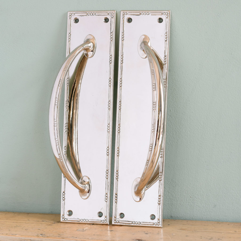 Nickel plated door pulls,-104859