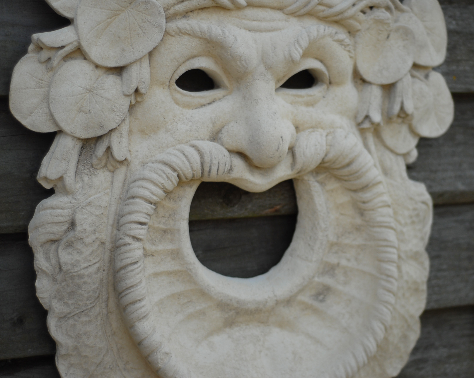 A composition stone fountain mask of Silenus-136801