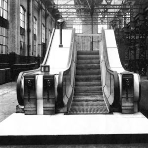 An Art Deco Cast Bronze London Underground escalator uplighter-0