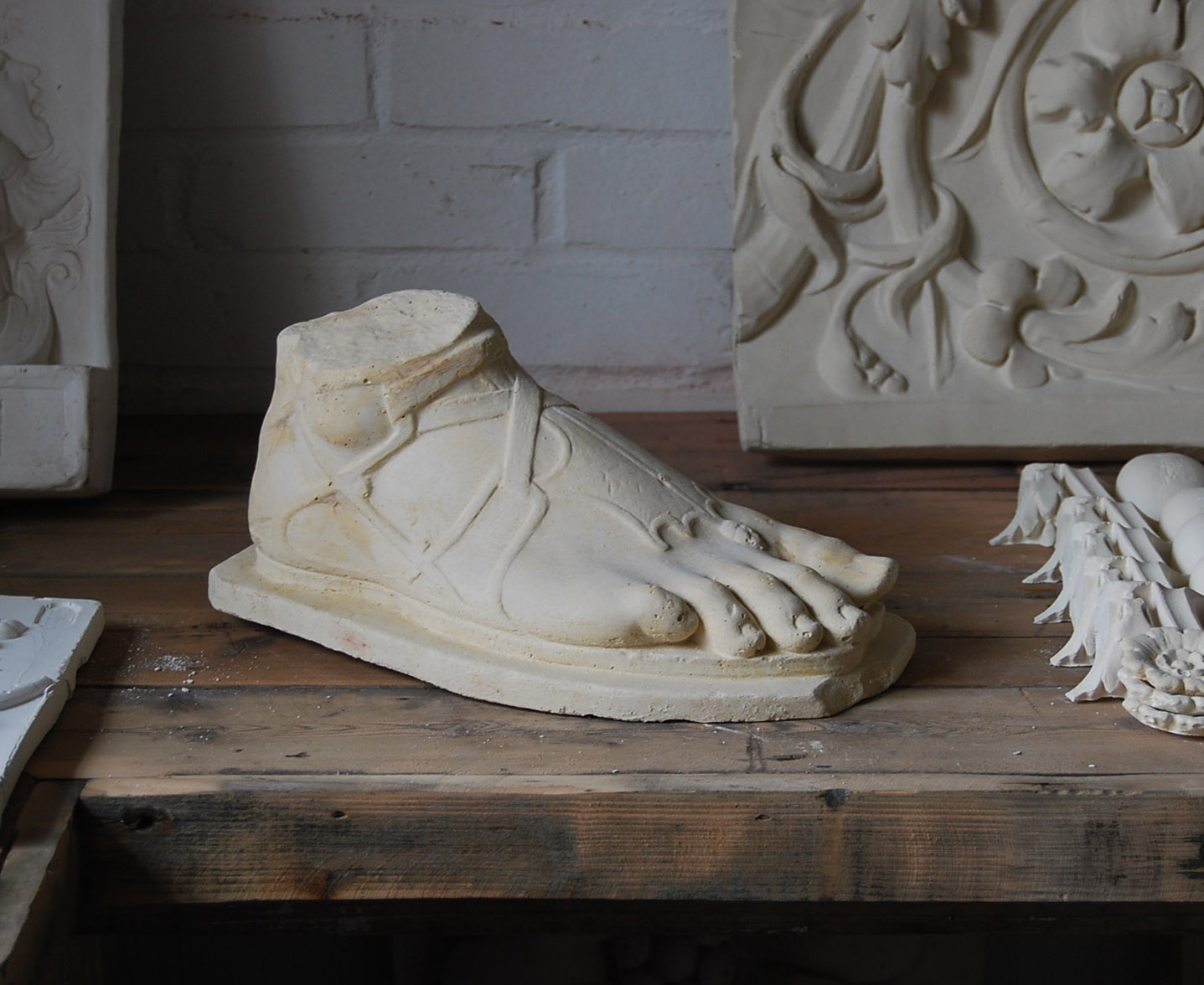 A plaster cast of a classical foot-0
