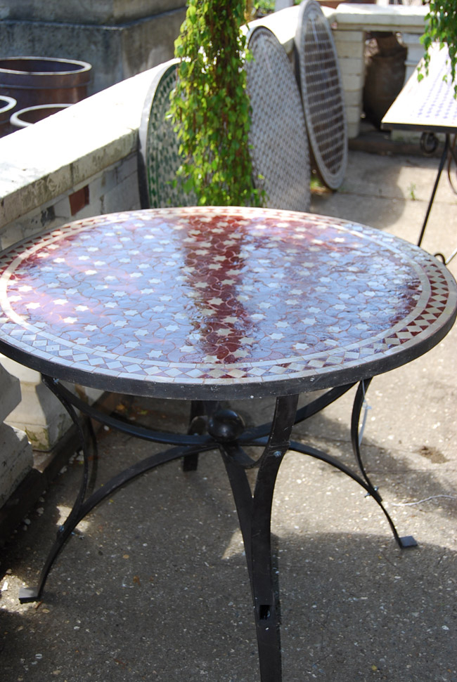 A Moorish Mosaic Topped Dining Table, Mosaic Coffee Table Outdoor Uk