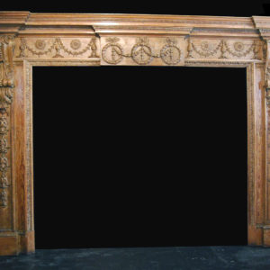 A very fine early George III carved pine chimneypiece-0
