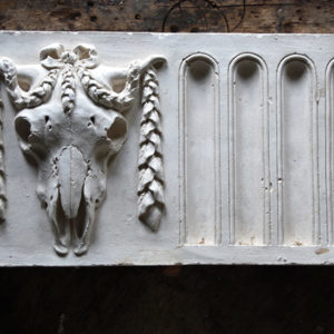 An English relief cast plaster bucranium frieze panel-0