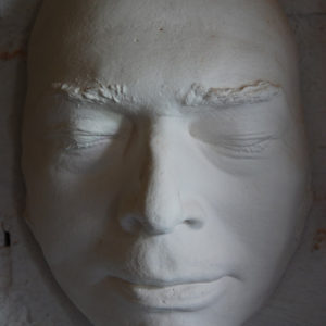 An English cast plaster death-mask of an 18th Century watchmaker-0