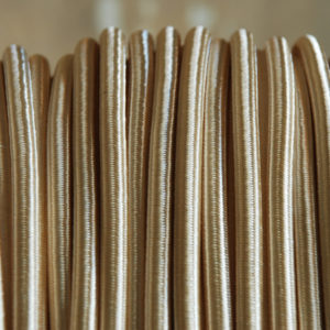 Cream braided electrical cable-0