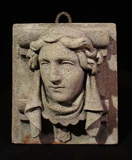 An composition granite relief mask of Joan of Arc-0
