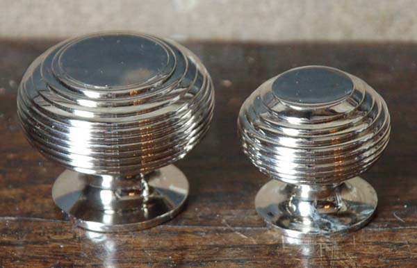 A nickel-plated brass cupboard knob-0