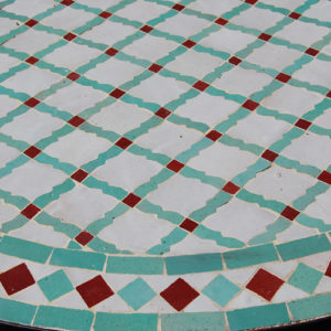 A Moorish mosaic topped dining table-0