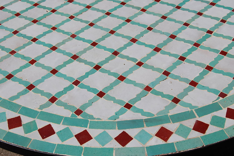 A Moorish mosaic topped dining table-0