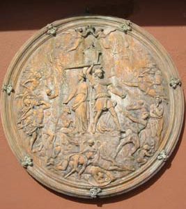 An English composition stone roundel-0