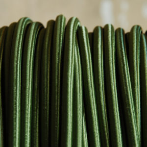 Olive green braided electrical cable-0