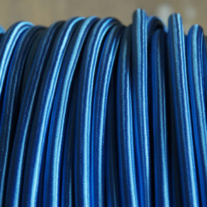 Sky blue braided electrical cable-0