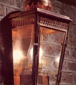 An English copper stable lantern-0