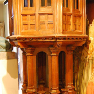 A Victorian carved oak pulpit-0