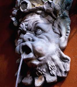 A composition stone grotesque fountain mask-0