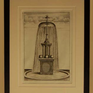 A set of eight Dutch prints of fantastical fountains-0