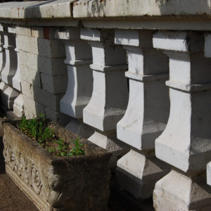 A run of late Victorian stone balustrading-0