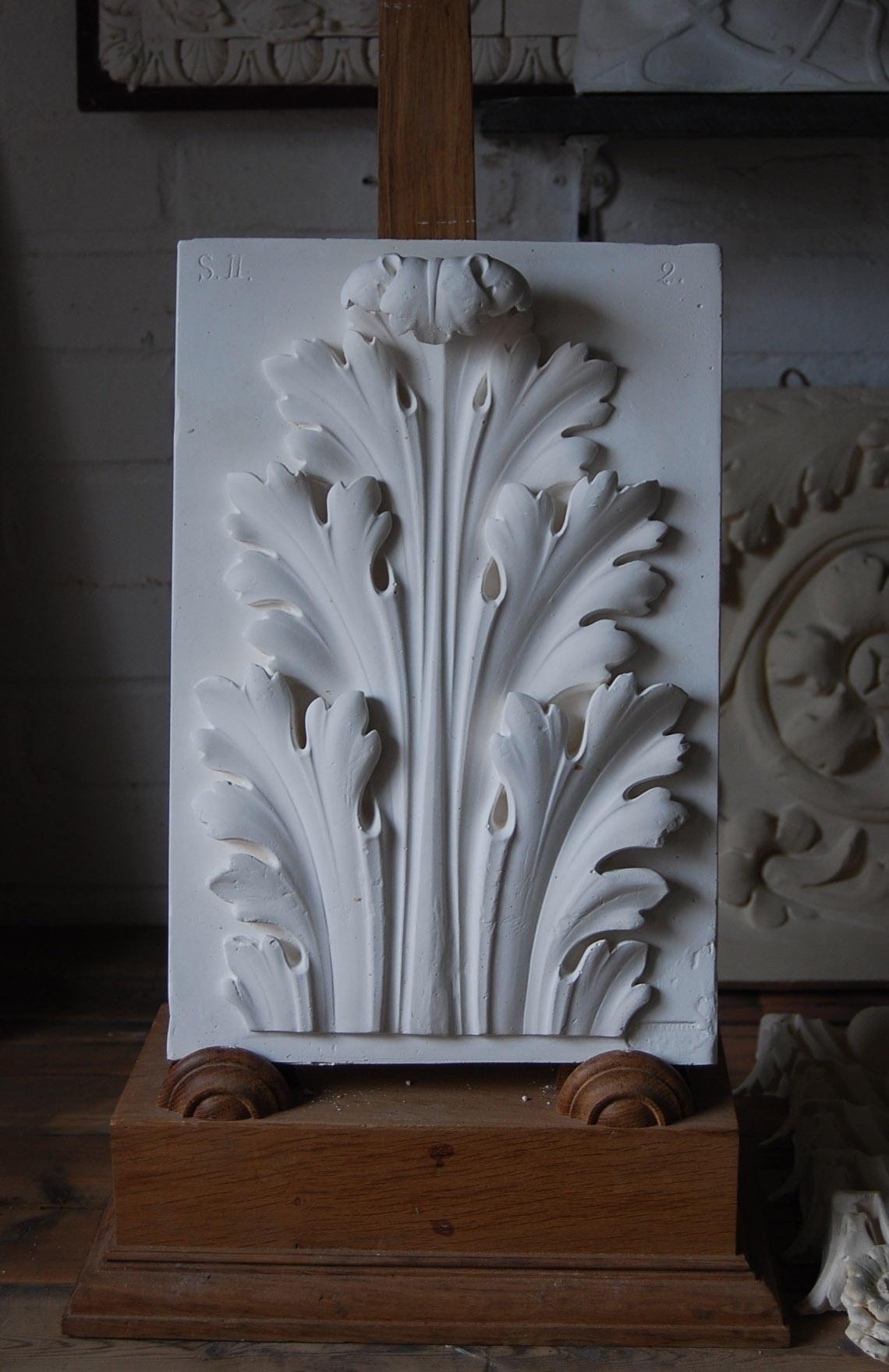 cast plaster relief