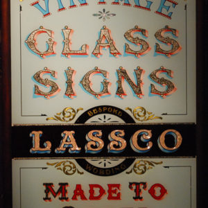 Bespoke hand-painted and gilded glass signs and mirrors-0