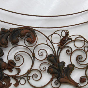 A pair of old wrought iron terrace gates-0