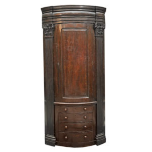 A George II mahogany corner cabinet-0