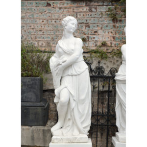 An Italian reconstituted marble figure of a maiden personifying 'Summer'-0