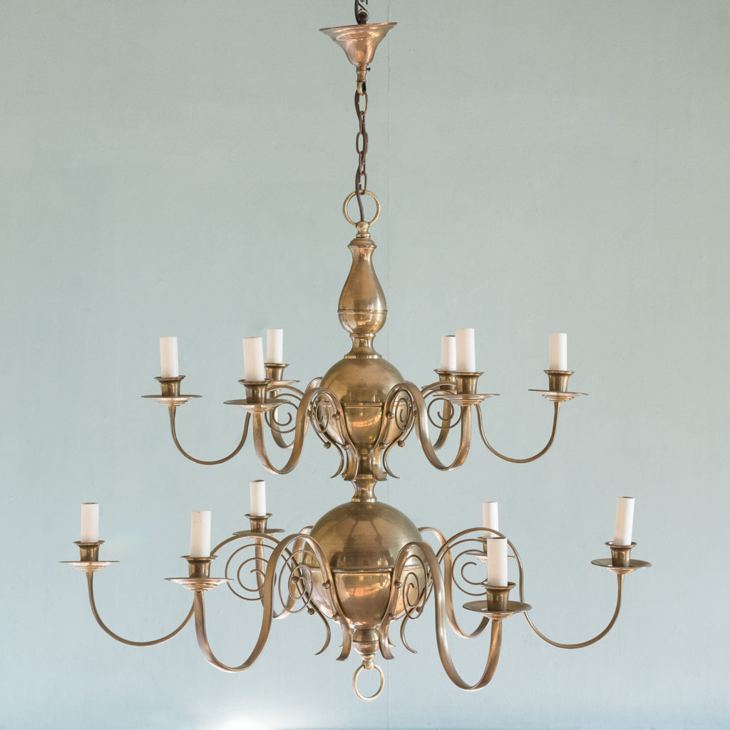 Brass twelve branch chandelier,-120641