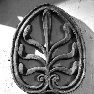 Anthemion - detail of the Asylum gatepost ironwork.