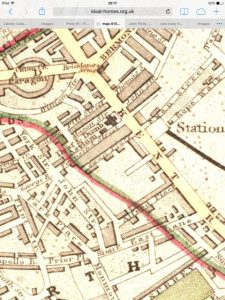 Victorian Map showing the Asylum on Kent Road