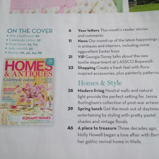 April 2014 contents Homes & Antiques
