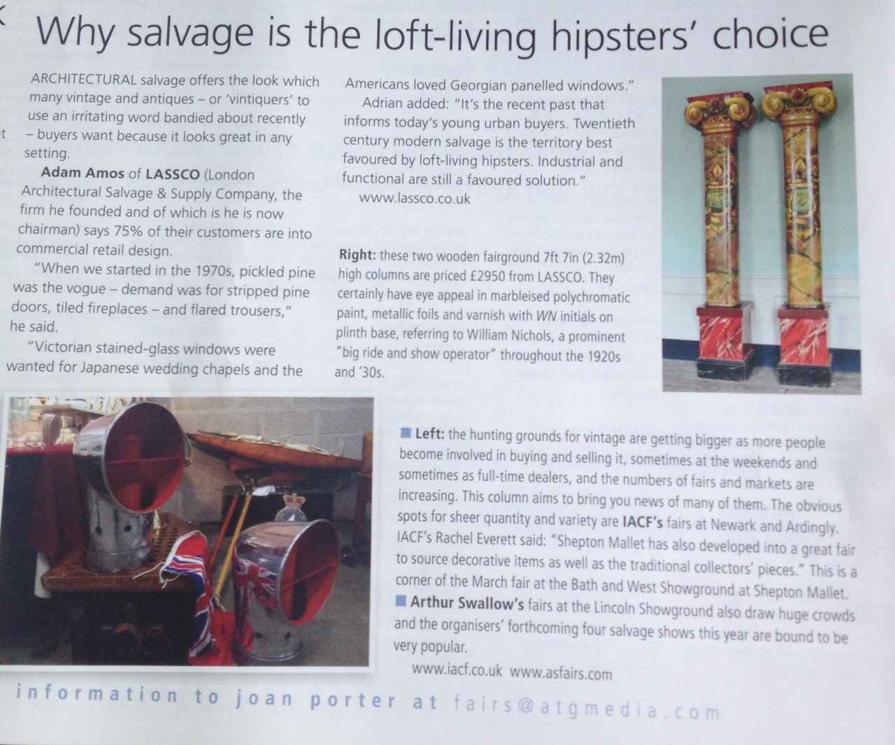 The fashionable lifestyle, Antiques Trade Gazette, 29 March