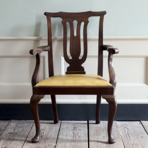 A George III style mahogany elbow chair-0