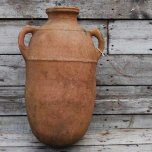 A north African two handled terracotta jar