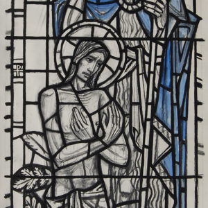 "Behold the lamb of god" by William Wilson, a cartoon for a stained glass window,
