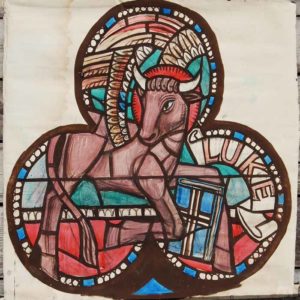 "Luke" by William Wilson, a cartoon for a stained glass window,