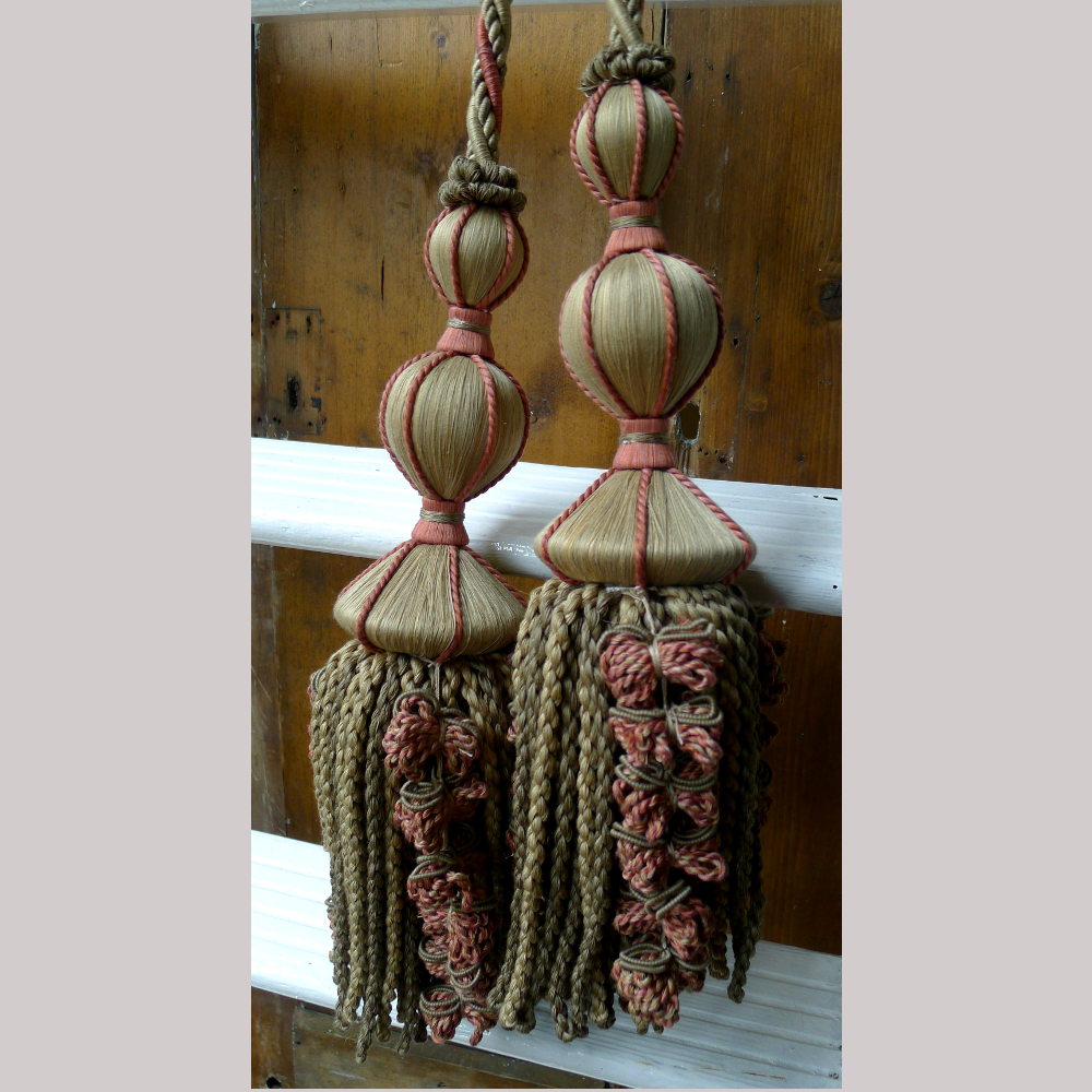 Pink and green tassels -83731