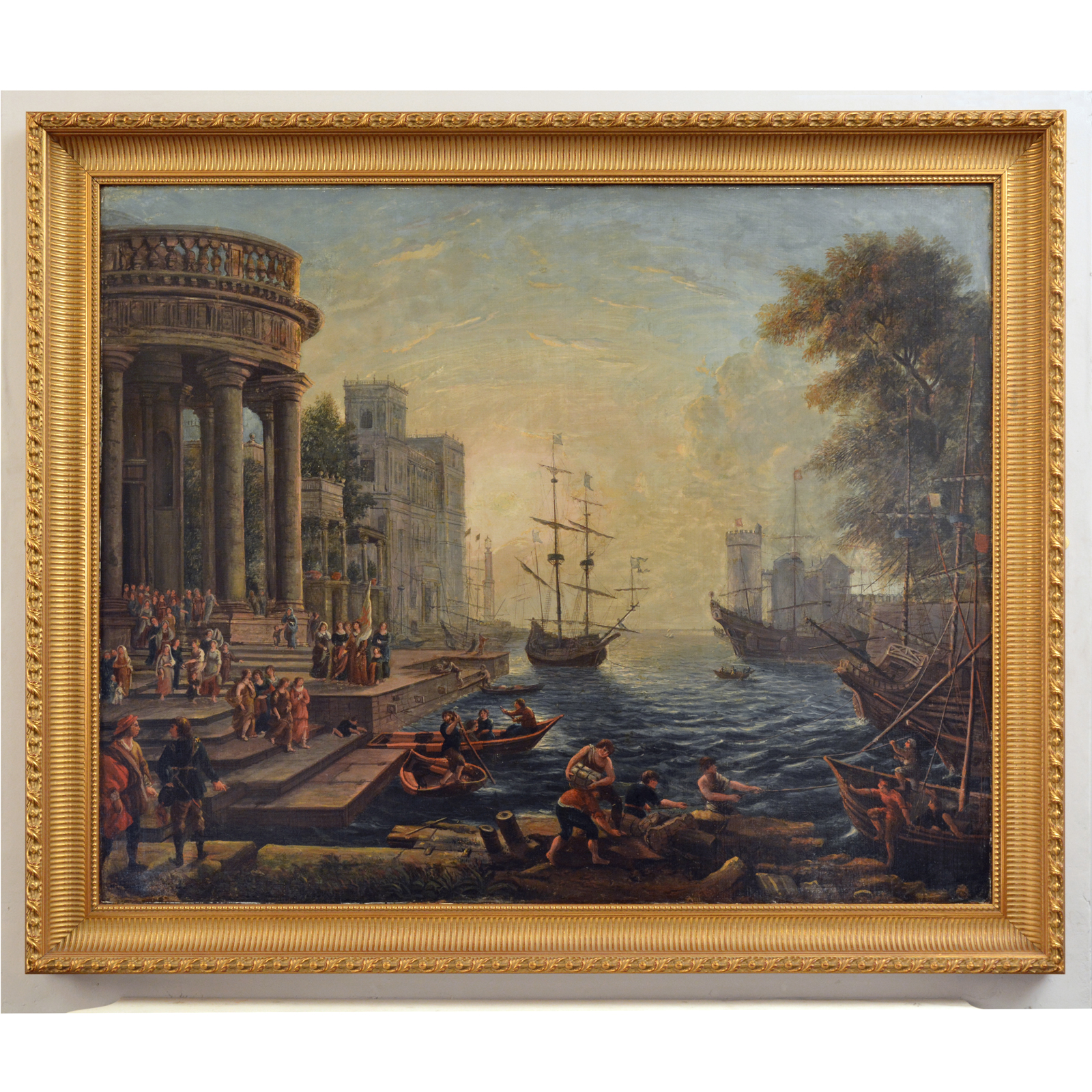 Seaport with the Embarkation of Saint Ursula. Oil on Canvas