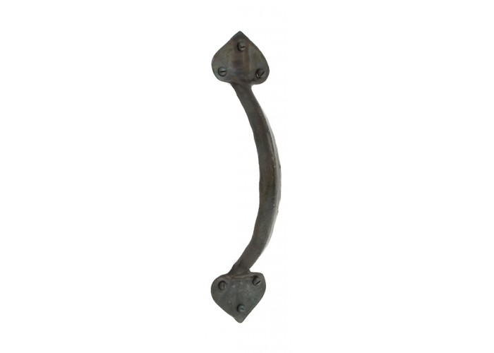 A wrought iron 8" gothic D handle