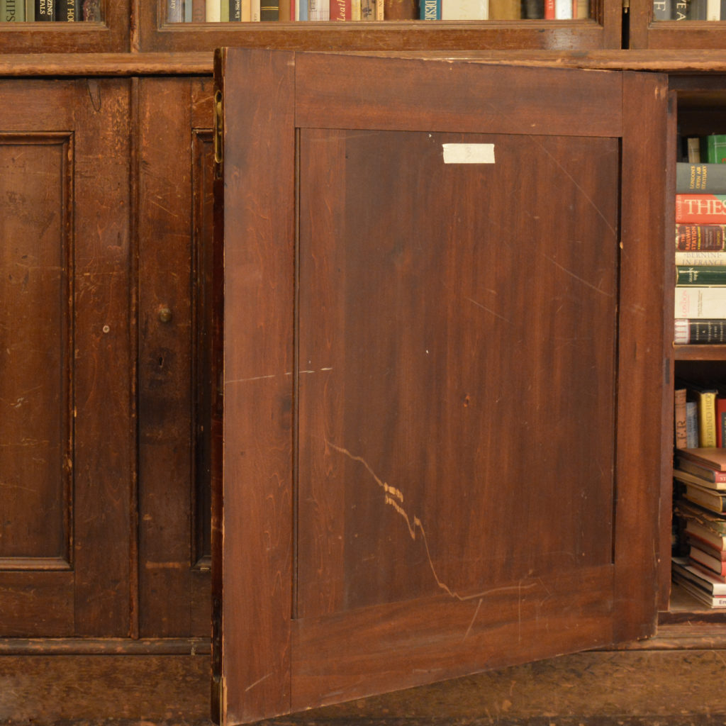 A large poplar and glazed bookcase,-85456