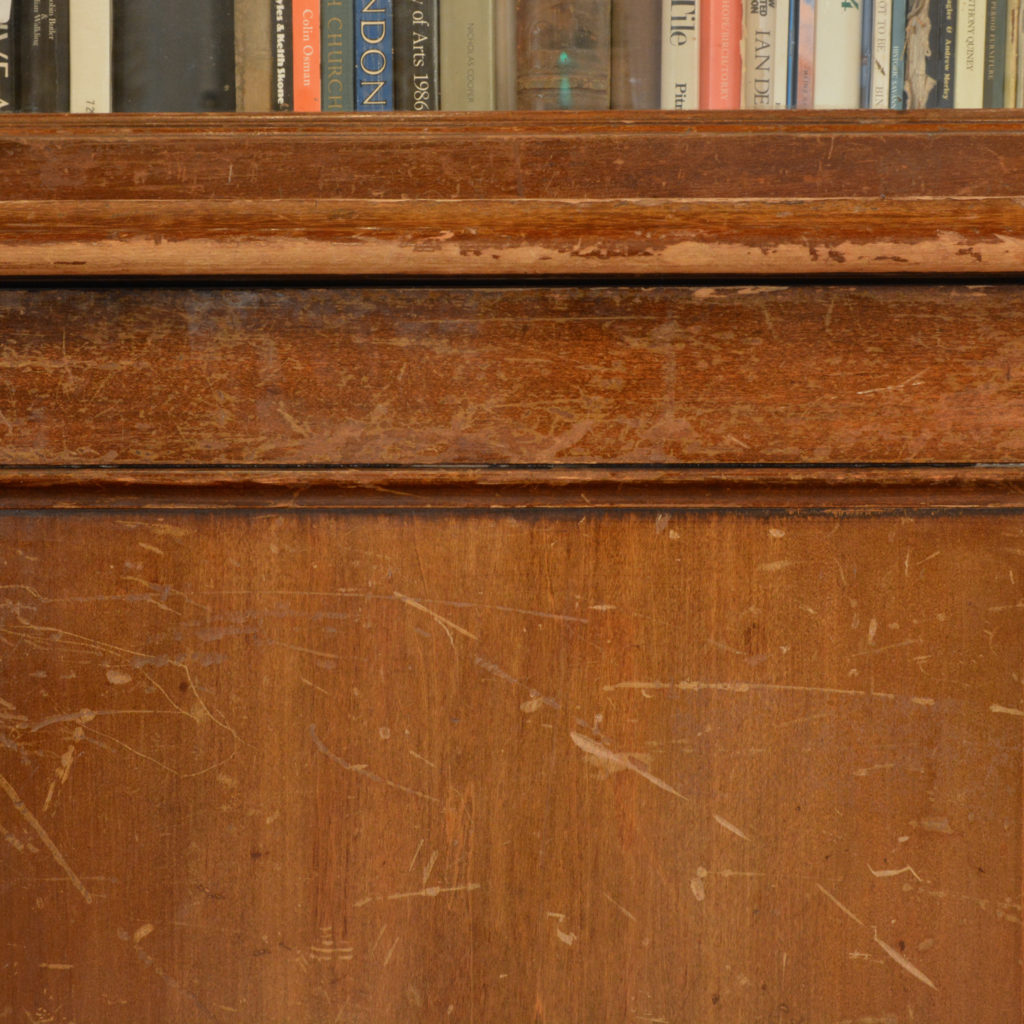 A large poplar and glazed bookcase,-85454