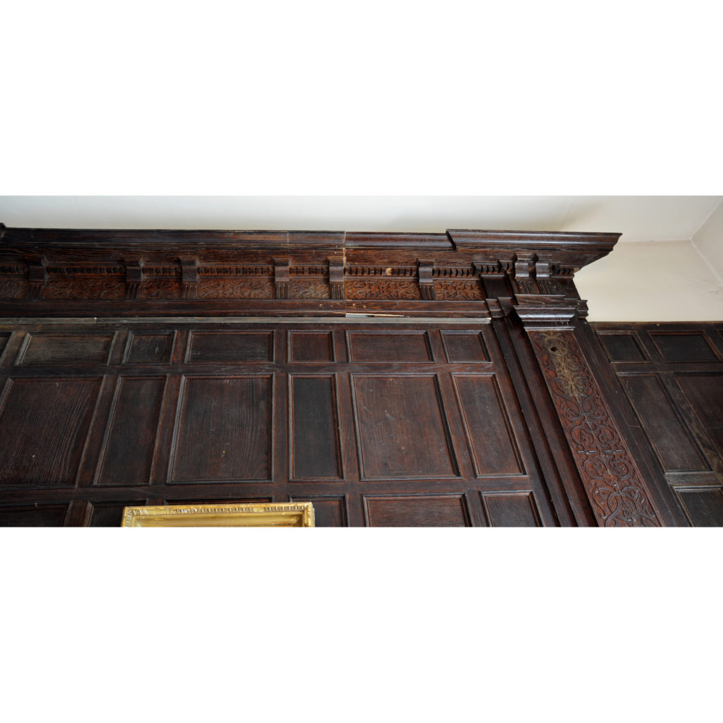 A large oak Jacobean style panelled room-85698