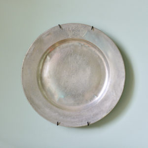 Small pewter plates