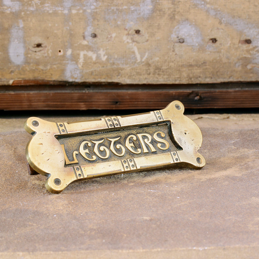 A brass letterplate
